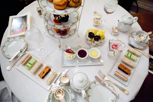 The afternoon tea spread
