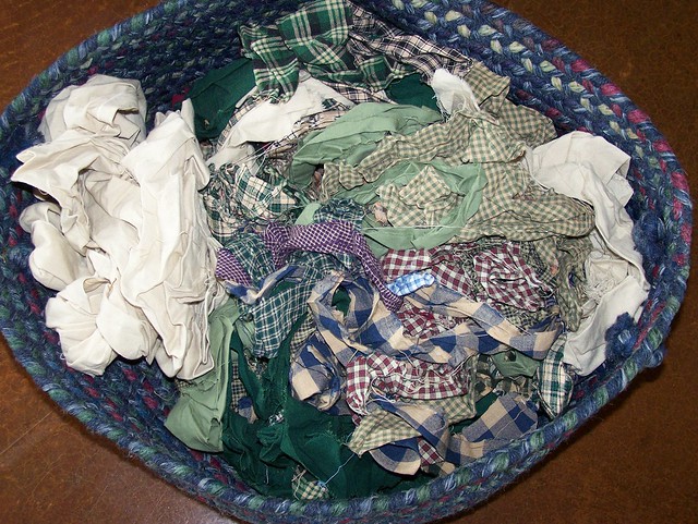 Basket of Homespun Scraps
