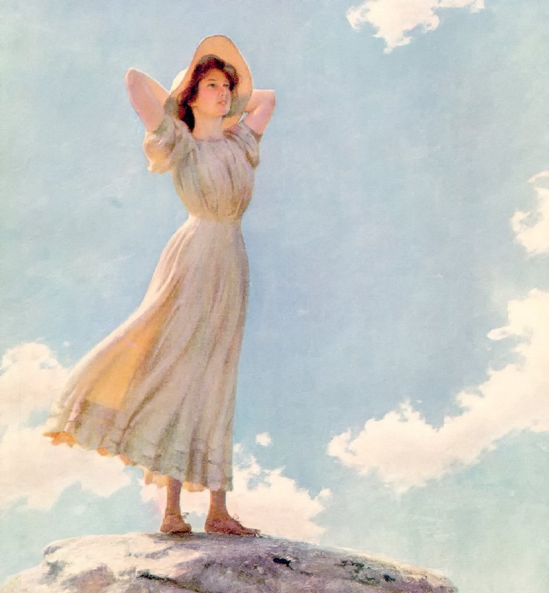 Woman on the Top of a Mountain by Charles Courtney Curran - 1912