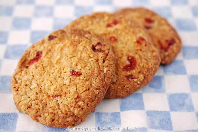 Oatmeal cherry cookies with almonds