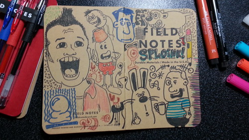 Field Notes memo book cover doodled and ready for action