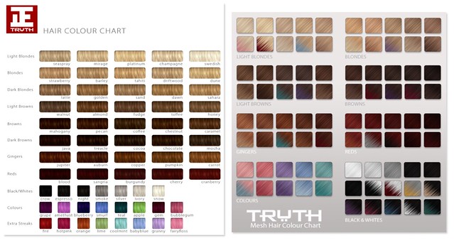 Truth hair colors, old/new