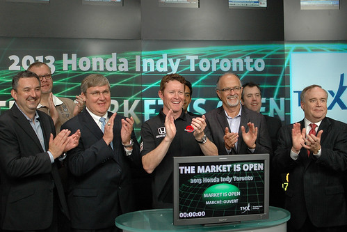 Scott Dixon opens the Toronto Stock Exchange