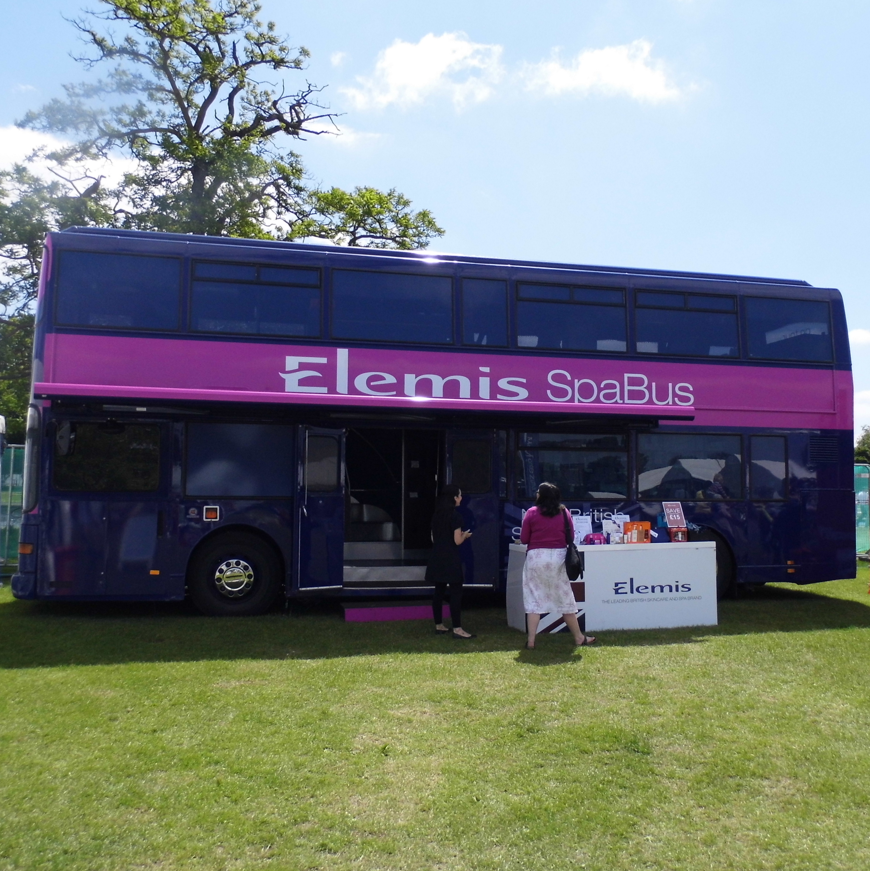 Clapham Common Foodies Fest Elemis Spa Bus