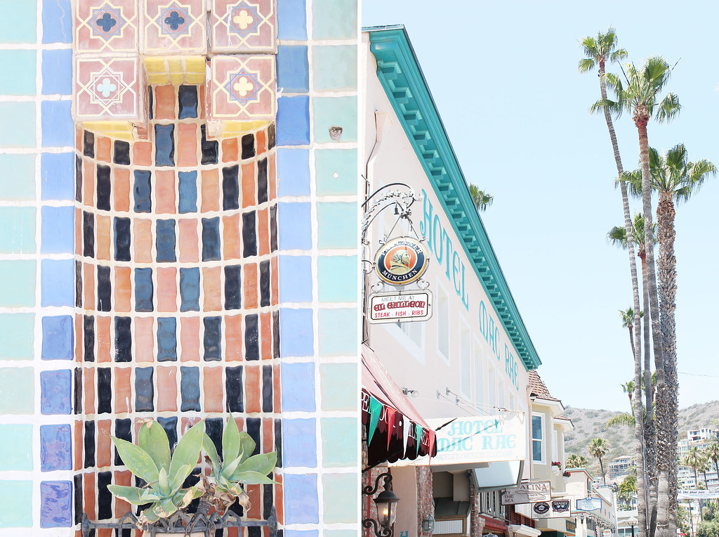 mosaics and hotel on the street