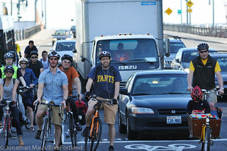 Bike traffic on NW Broadway-16