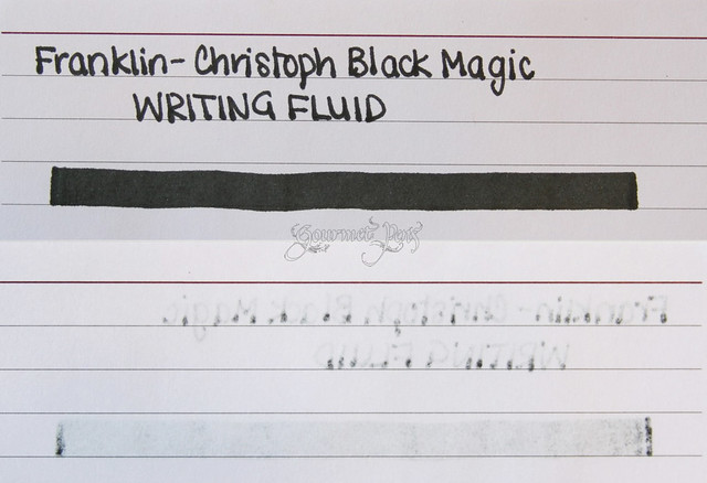 Franklin-Christoph Black Magic Writing Fluid Writing Sample on FC Paper