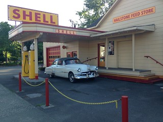 Our pontiac at an old shell station