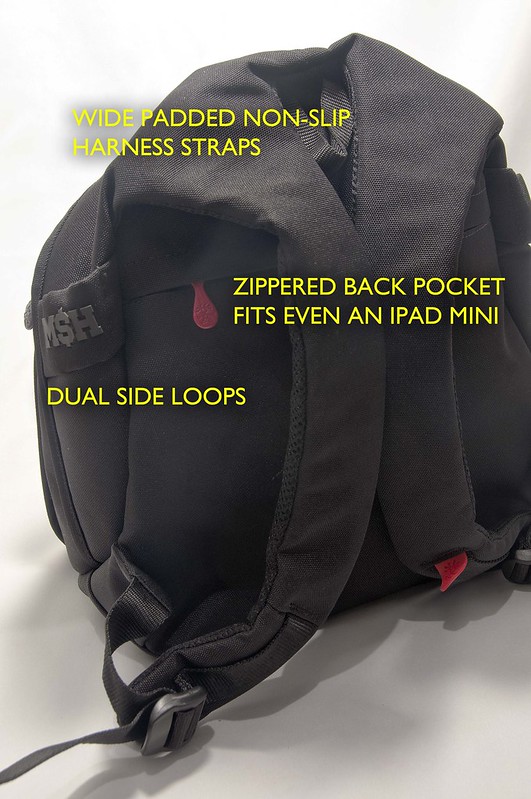 Crumpler 5M$Home Backpack Backside with Captions