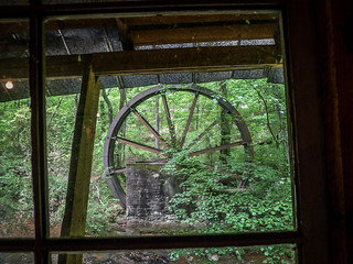 Gilreath Mill Wheel through Window