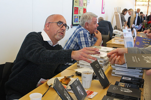 Melker Garay presenterade Råttan och tidigare böcker under Östergötlands bokmässa.