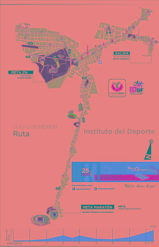 Ruta Maraton Ciudad de México 2013 (42K)