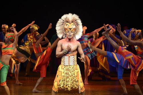 Simba - Nicholas Nkuna and the original UK touring company Photo © The Lion King