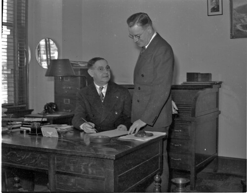 Engineering Department employees in office, 1946