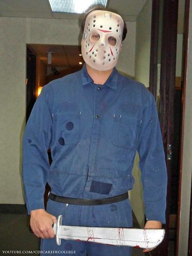 CDI College Laval Campus Halloween Costumes and Decoration Themes - Jason from Friday the 13th