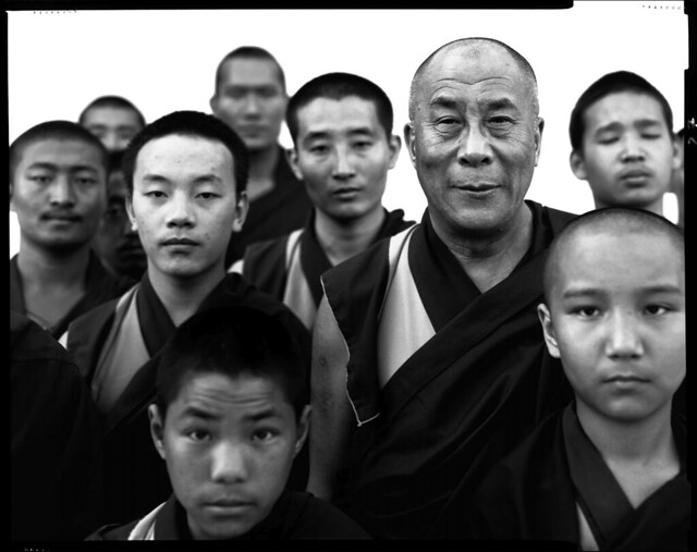 Dalai Lama with Young Monks