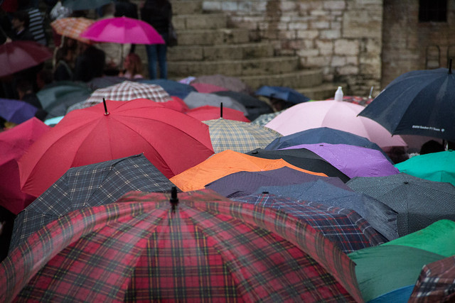 Umbrellas in the Rain - Perugia, Italy