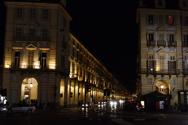 Turin Street At Night
