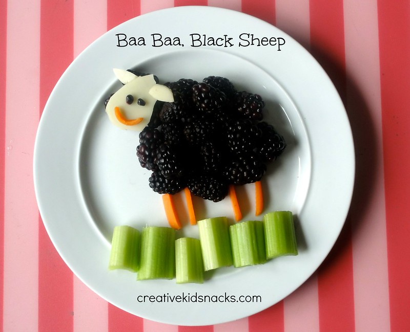 Creative Kid Snacks: Baa Baa Black Sheep