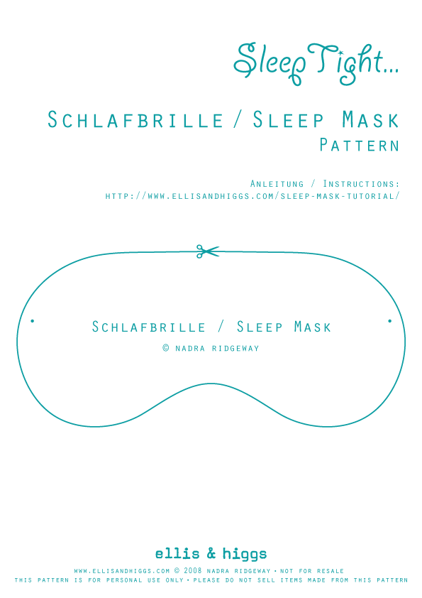 Schlafbrille / Sleep Mask Tutorial