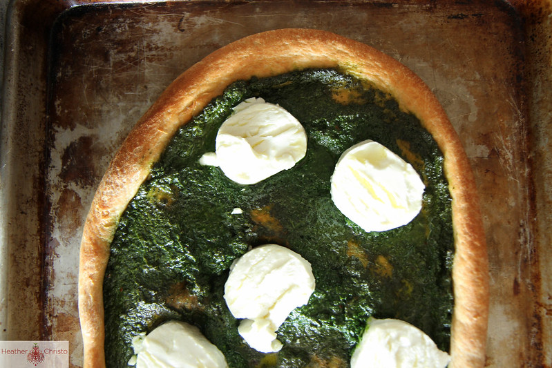 Kale Pesto and Goat Cheese Pizza