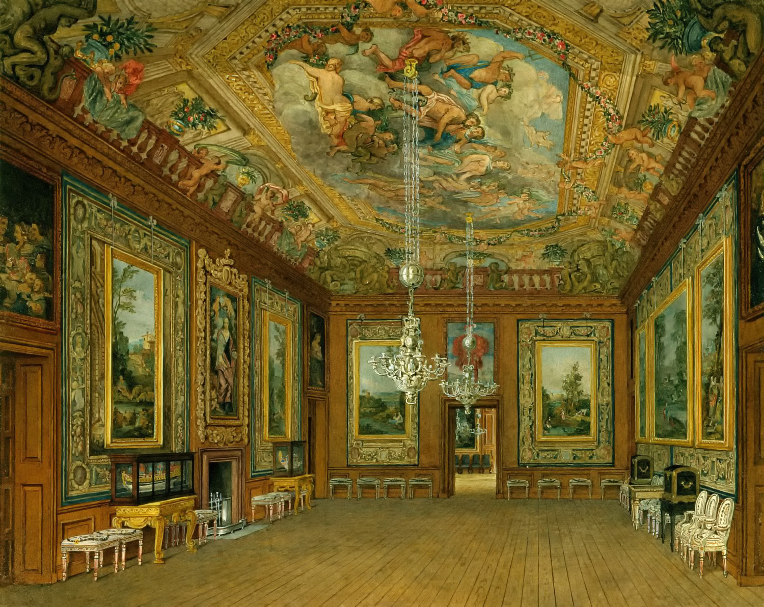 The Queen's Drawing Room, by Charles Wild, 1816