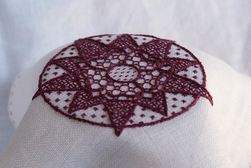Blackwork Rose and Star cup cover