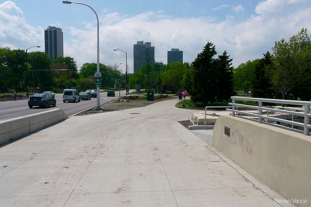 New sidewalks at Fullerton/Cannon in Lincoln Park