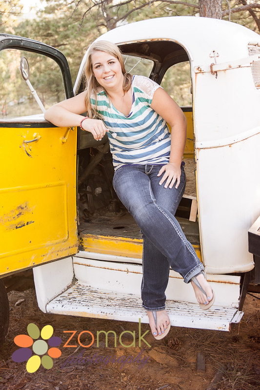 helena montana high school girl sitting in old farm truck