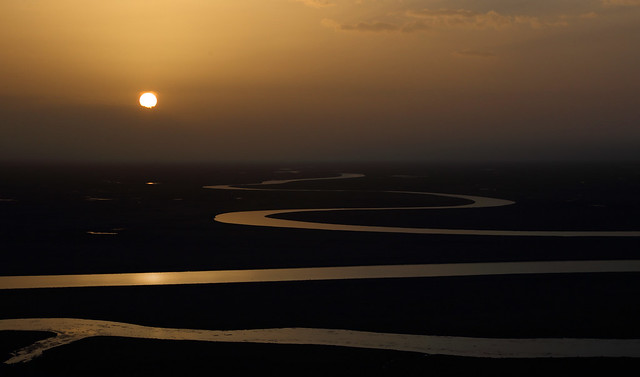 4891 The Kaidu River at sunset--Uyghur Autonomous Region ( Xinjiang ) , China
