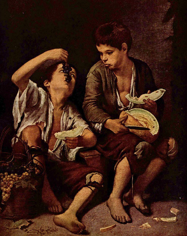 Picaruelos típicos en la España del siglo de Oro. Bartolomé Esteban Murillo. Óleo sobre lienzo. 1645-1655