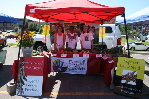 Dream of Wild Health farmers market stand is part of a program connecting Native people with indigenous foods and medicines. For many communities, farmers markets are playing a pivotal role in maintaining and enabling cultural ties. Photo courtesy Dream of Wild Health