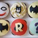 Batman themed birthday cupcakes