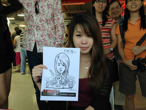 caricature live sketching for NTUC U Grand Prix Experience 2013 - 21