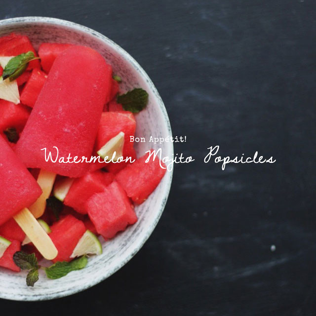 Watermelon Mojito Popsicles