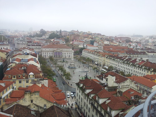 View of Lisbon, from the top of the Santa Justa Elevator