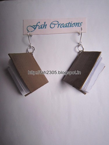 Handmade Jewelry - Paper Book Earrings (3) by fah2305