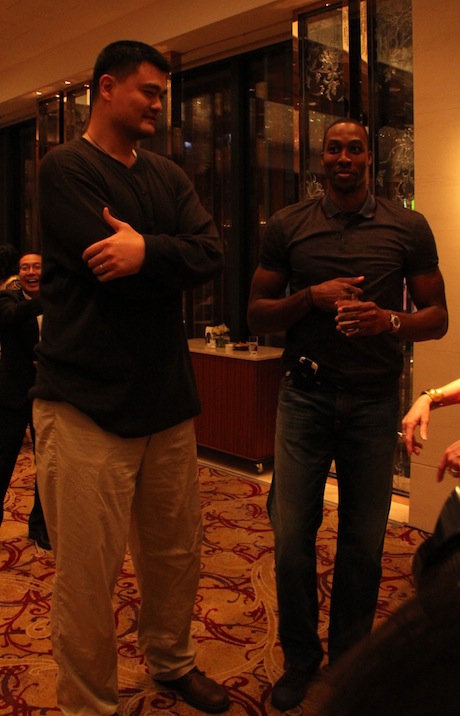 October 12th, 2013 - Yao Ming and Dwight Howard at a private party in Taipei, Taiwan