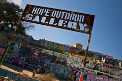 Graffiti Park at Castle Hill in Austin, Texas