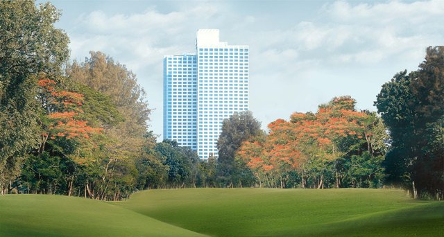 Hotel Mulia Senayan_Facade from Senayan Golf Course