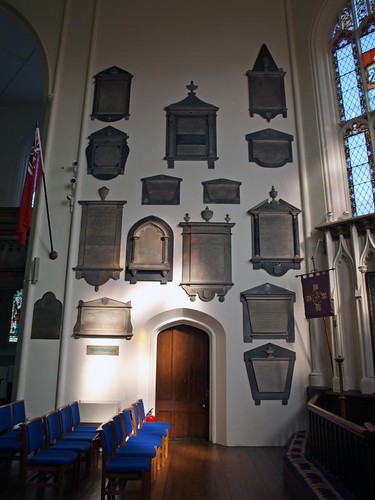 North chancel wall monuments