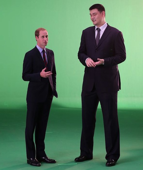 September 12th, 2013 - Yao Ming with Prince William filming a PSA in London for WildAid