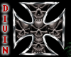 Dark Iron Cross Skull Sticker