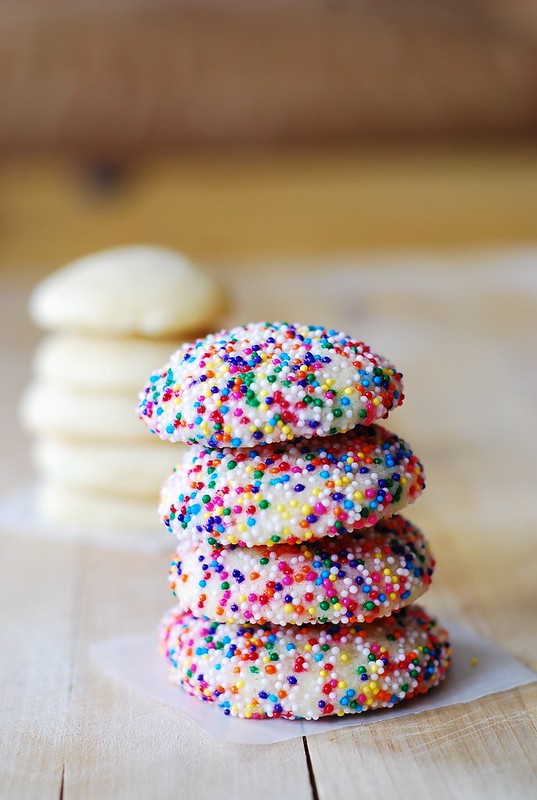 Vanilla sugar cookies with sprinkles