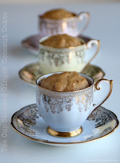 Tea Cup Steamed Ginger Coconut Cakes 1