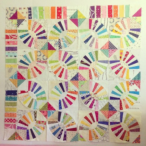This is what 25% of our group quilt looks like :)