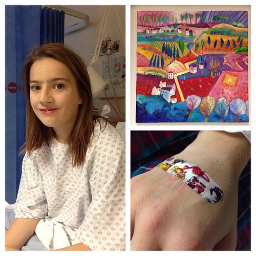 Best recovery from an op ever. And a dinosaur plaster. Easily pleased is Fran :)