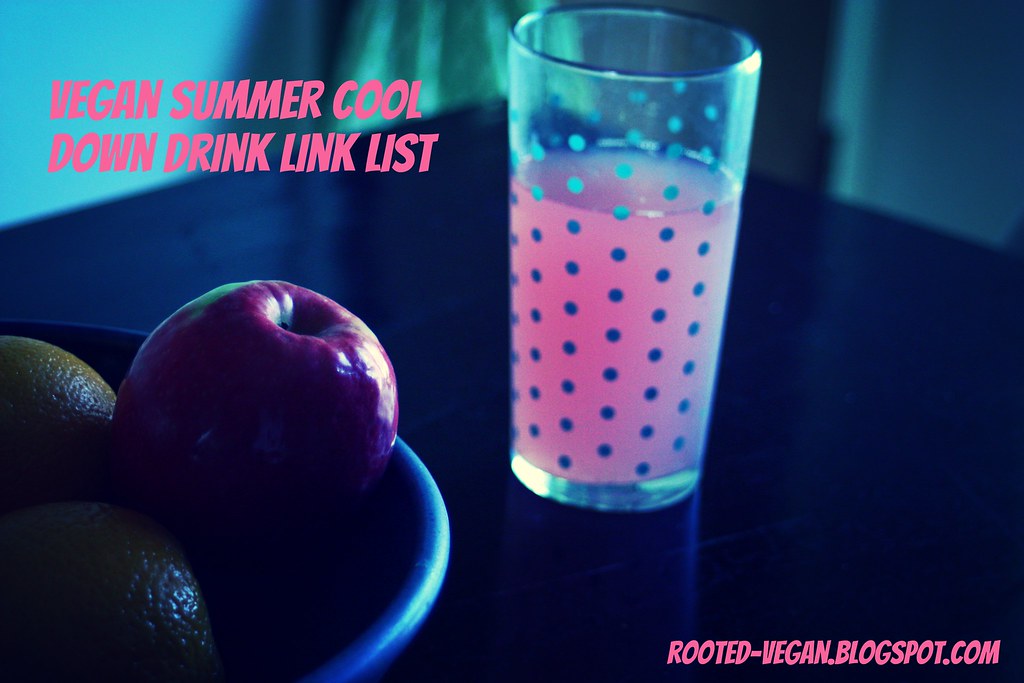 summer cooldown drink link list by rooted-vegan.blogspot.com