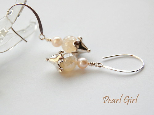 Pearl Girl Earrings by gemwaithnia