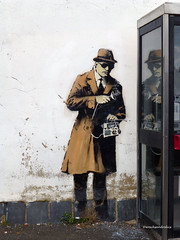Banksy?? 'Spy Booth' Cheltenham (Reflection)